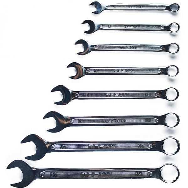 ست آچار یک سر رینگ یک سر تخت توسن 8 عددی مدل TI101-S8
